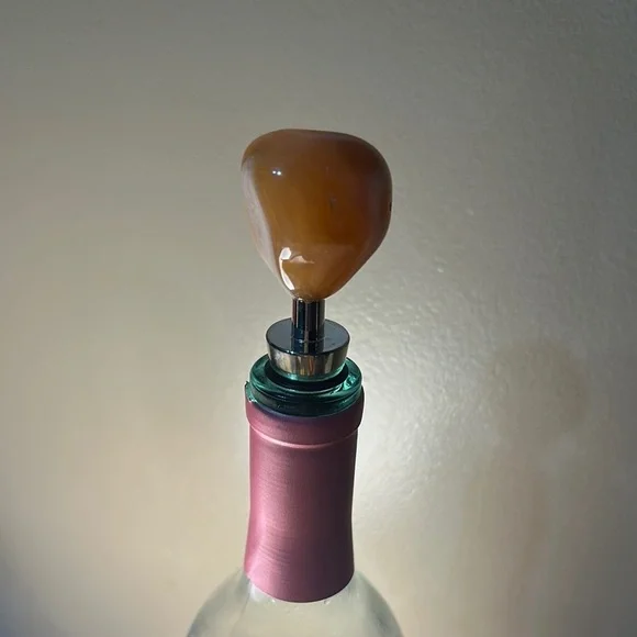 Carnelian Agate Wine Bottle Stopper - Picture 11 of 11